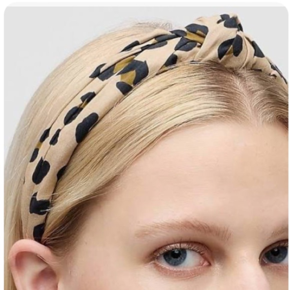J. Crew Knot Headband in Leopard